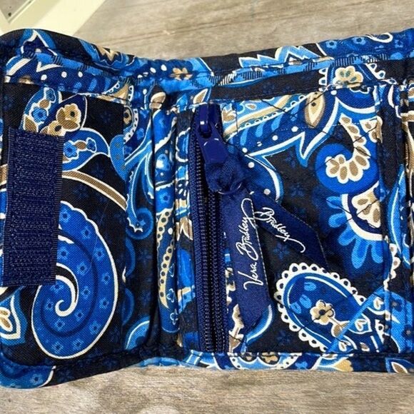 Vera Bradley Trifold Wallet Retired Windsor Navy - Picture 4 of 7